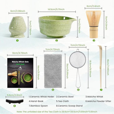 7-piece Japanese matcha set