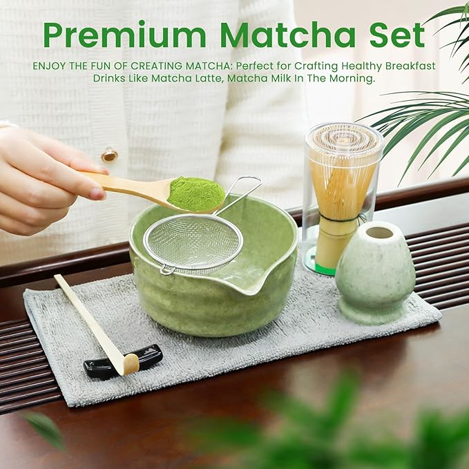 7-piece Japanese matcha set